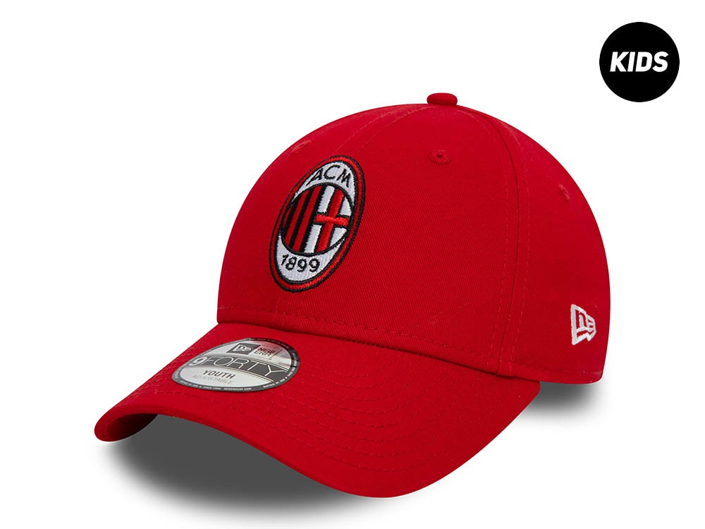 New Era AC Milan Scarlet Red Kids 9Forty Strapback Hat