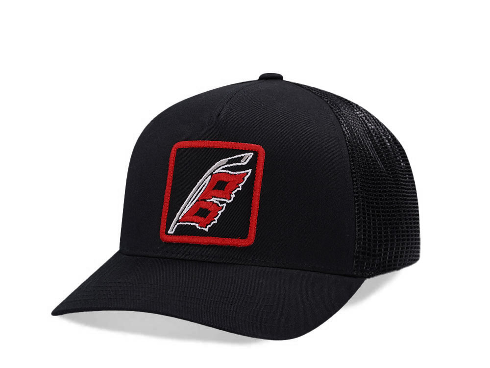 American Needle Carolina Hurricanes Valin Black Trucker Snapback Hat