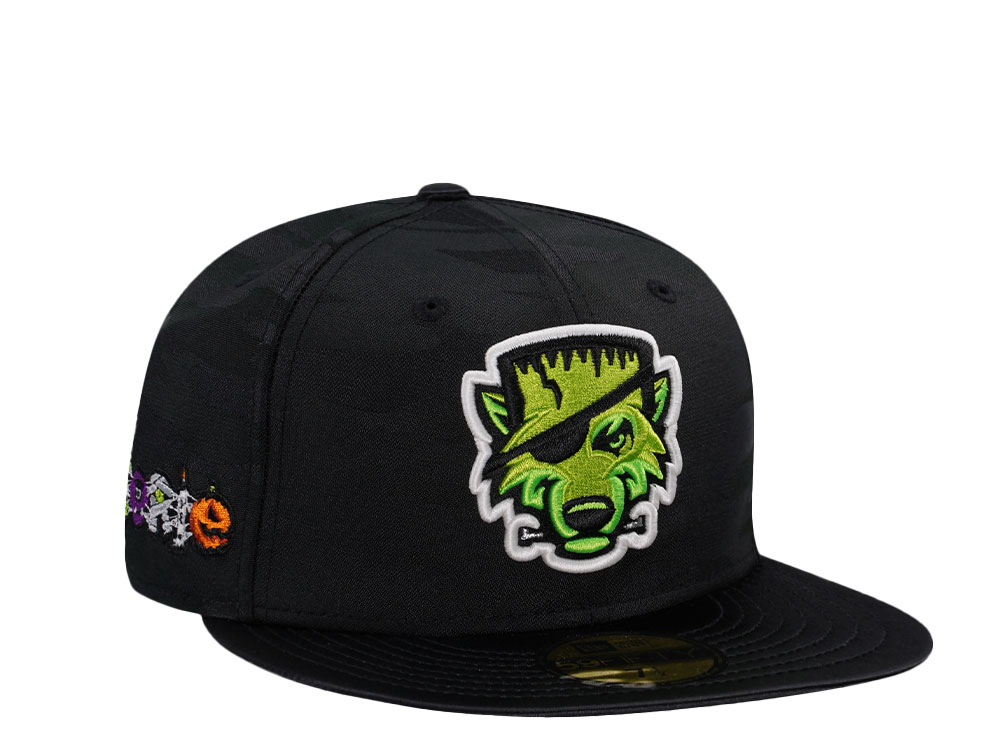 New Era Erie Seawolves Horror Pack Midnight Glow Edition 59Fifty Fitted Cap