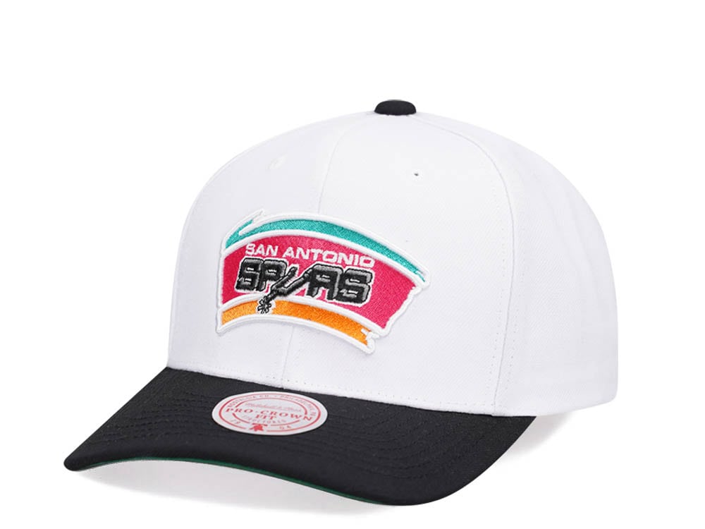 Mitchell & Ness San Antonio Spurs Team Two Tone 2.0 Pro White Snapback Cap