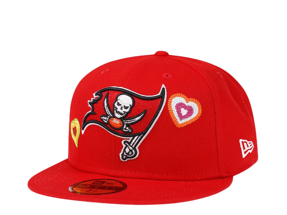 New Era Tampa Bay Buccaneers Red Chainstitchheart Edition 59Fifty Fitted Casquette