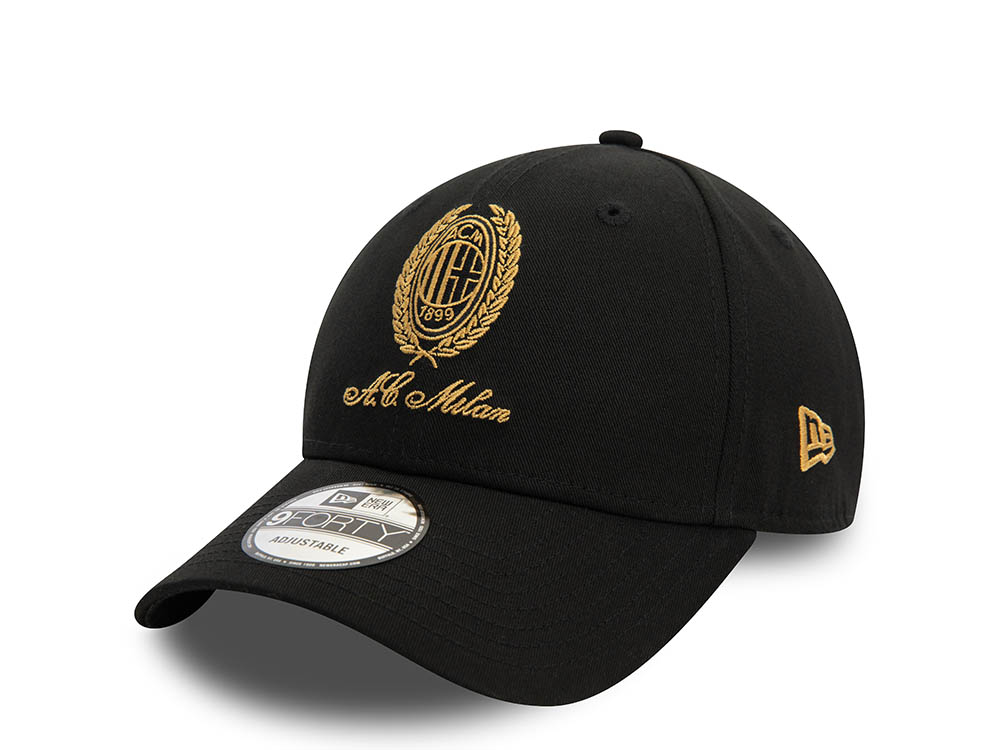 New Era AC Milan Black Gold 9Forty Strapback Hat