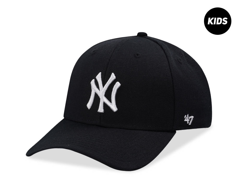 47Brand New York Yankees Black MVP Kids Strapback Hat