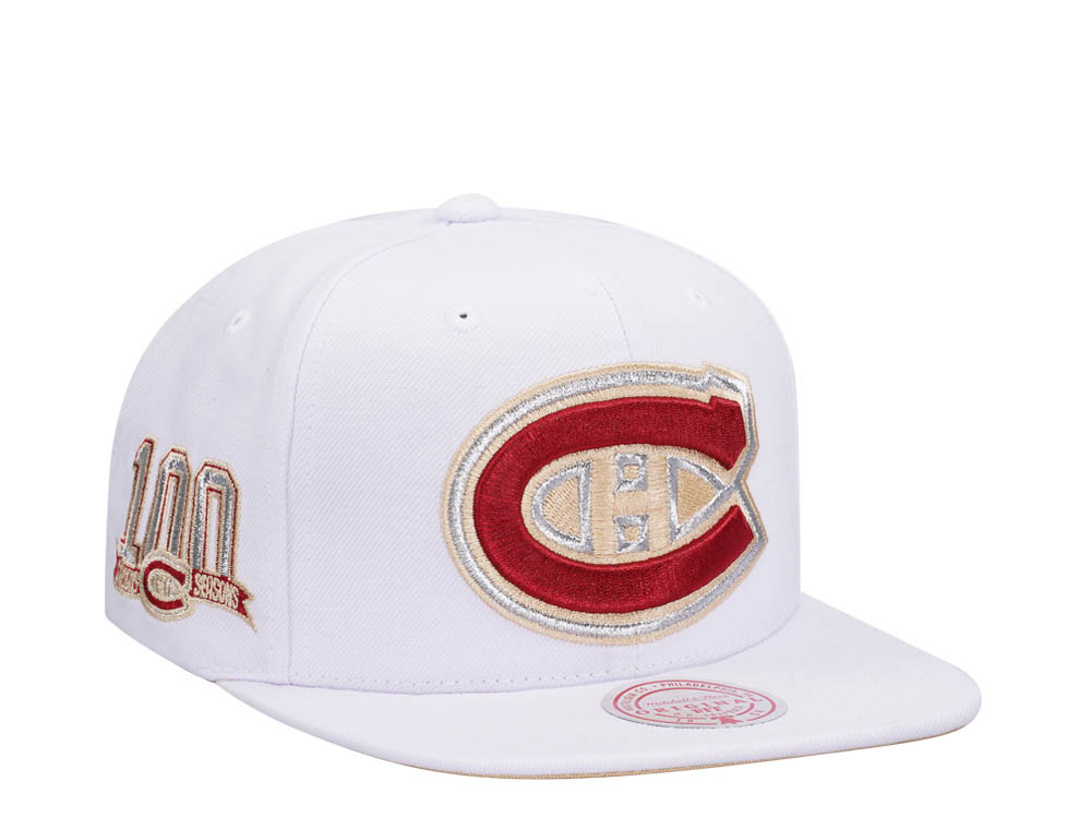 Mitchell & Ness Montreal Canadiens 100 Seasons Winter White Snapback Cap