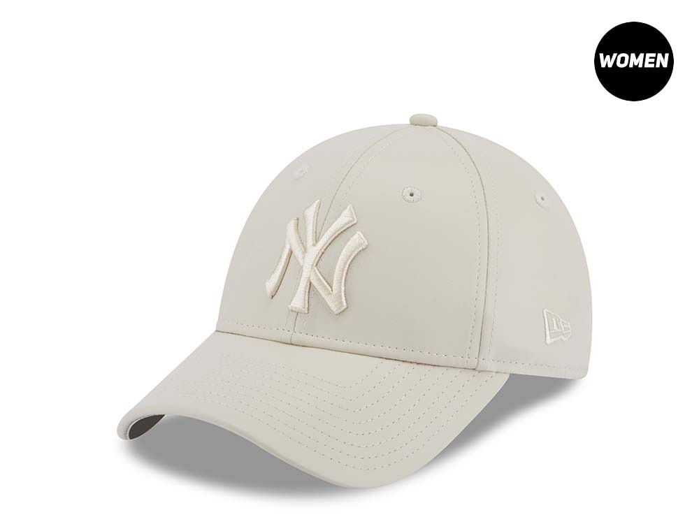 New Era New York Yankees Beige Leather Womens 9Forty Snapback Hat