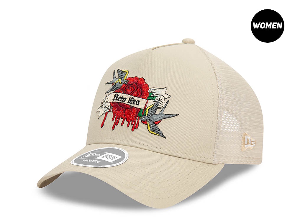 New Era New Era Stone Rose Trucker Womens 9Forty A Frame Snapback Hat