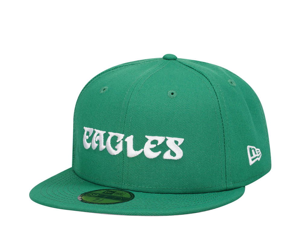 New Era Philadelphia Eagles Green Script Edition 59Fifty Fitted Cap