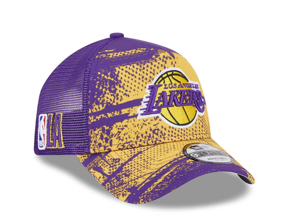 New Era Los Angeles Lakers NBA Tip Off 2024 Trucker 9Forty A Frame Snapback Cap