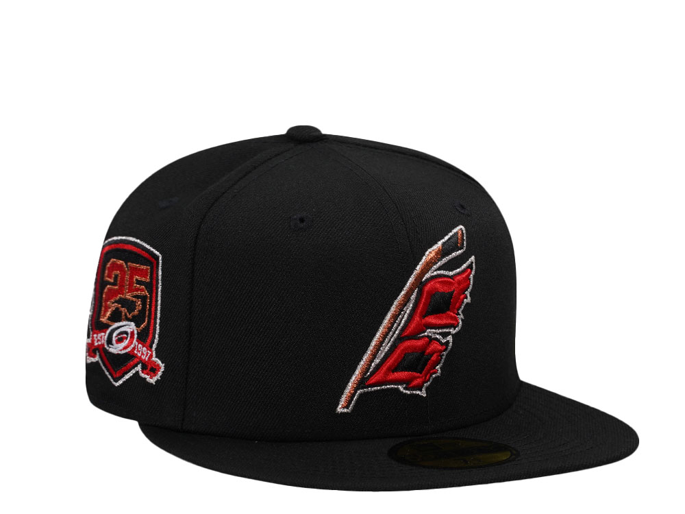 New Era Carolina Hurricanes 25th Anniversary Black Prime Edition 59Fifty Fitted Hat