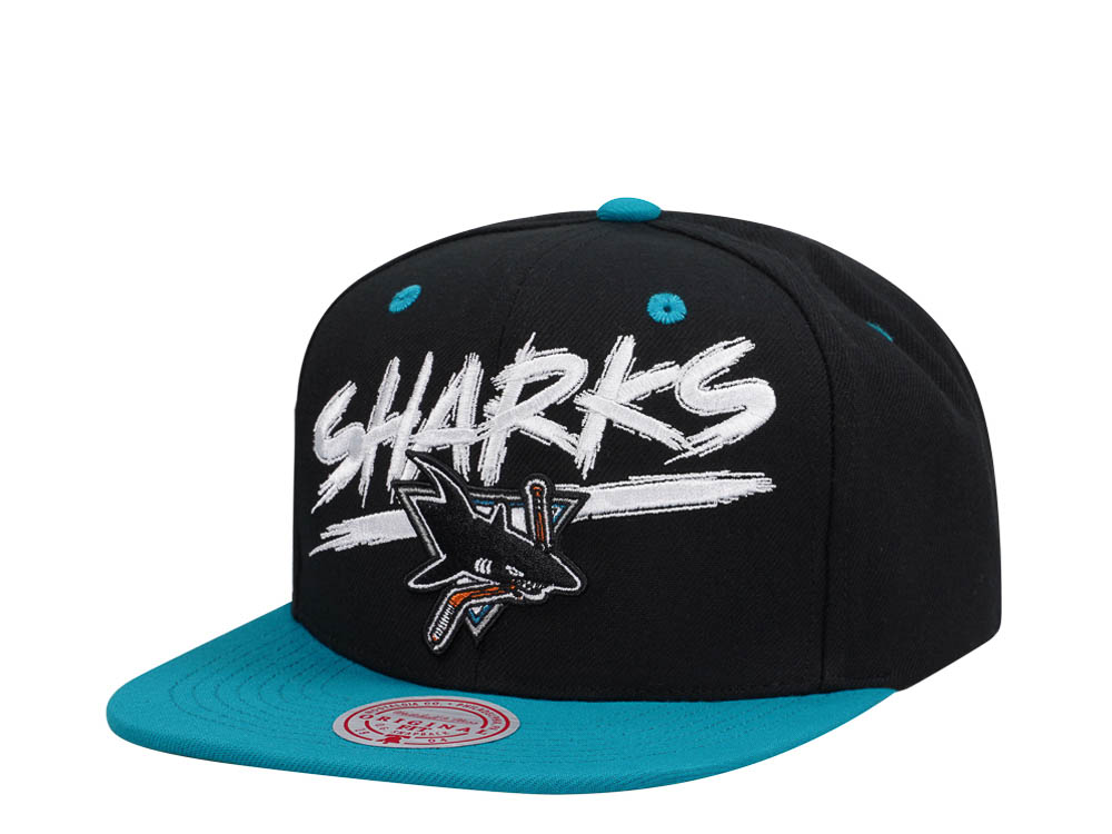 Mitchell & Ness San Jose Sharks Transcript Two Tone Snapback Cap