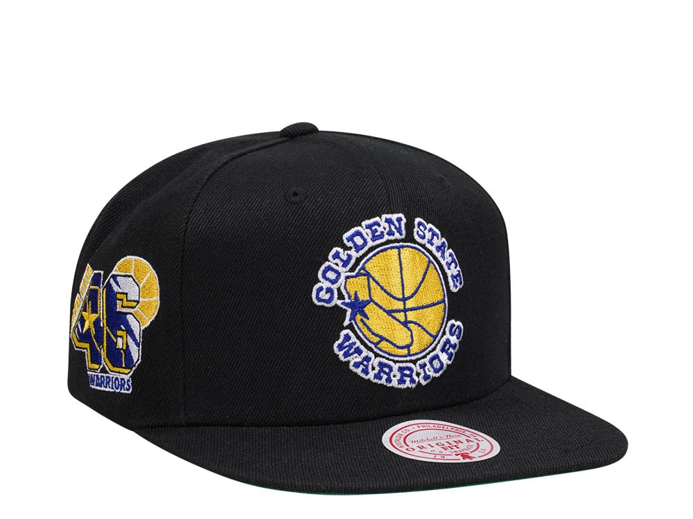 Mitchell & Ness Golden State Warriors NBA Black Side Jam Throwback Edition Snapback Cap