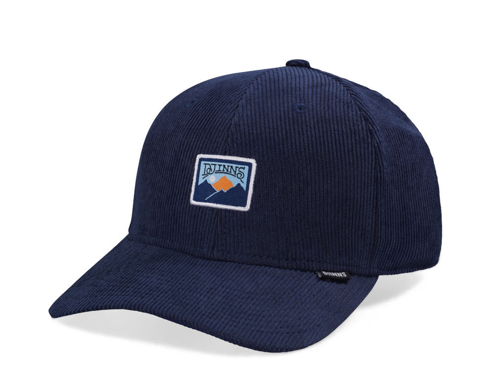 Djinns Cord Mountains Navy 6 Panel Truefit Snapback Cap