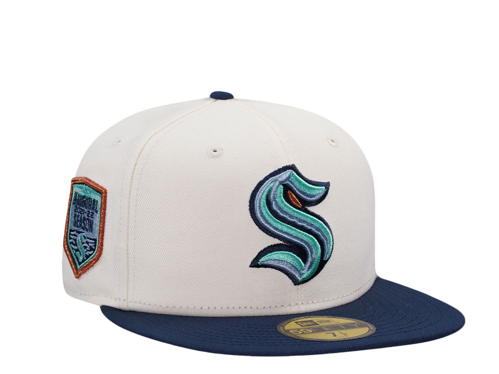 New Era Seattle Kraken Inaugural Season 2021 Chrome Two Tone Prime Edition 59Fifty Fitted Cap