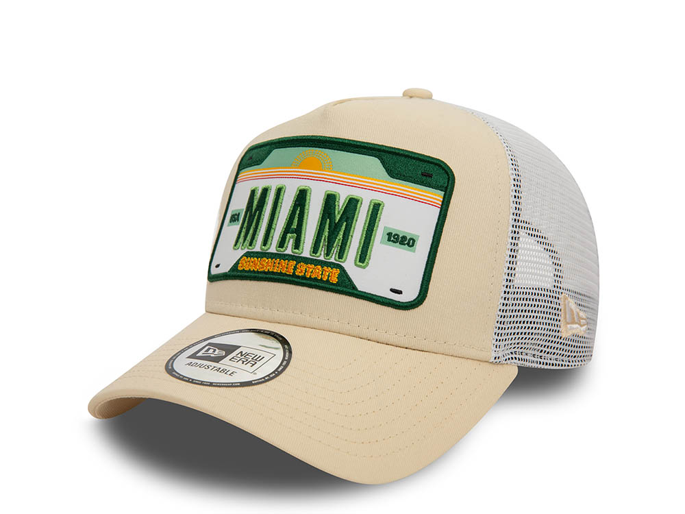 New Era Miami Sunshine State Trucker A Frame Snapback Hat