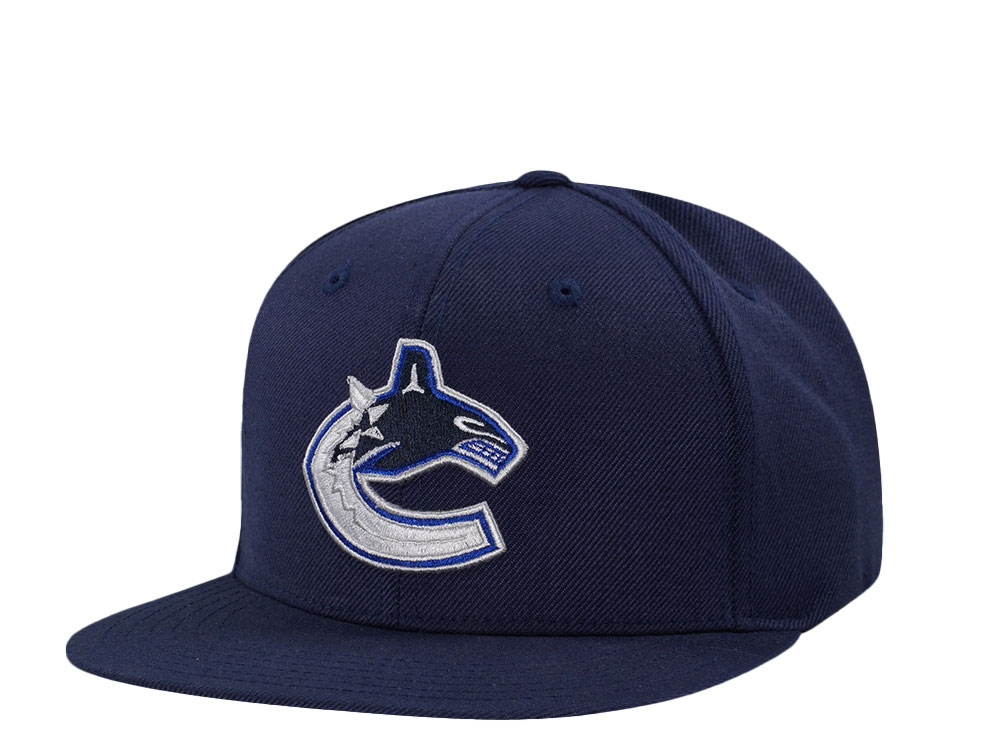 American Needle Vancouver Canucks 400 Series Navy Snapback Hat