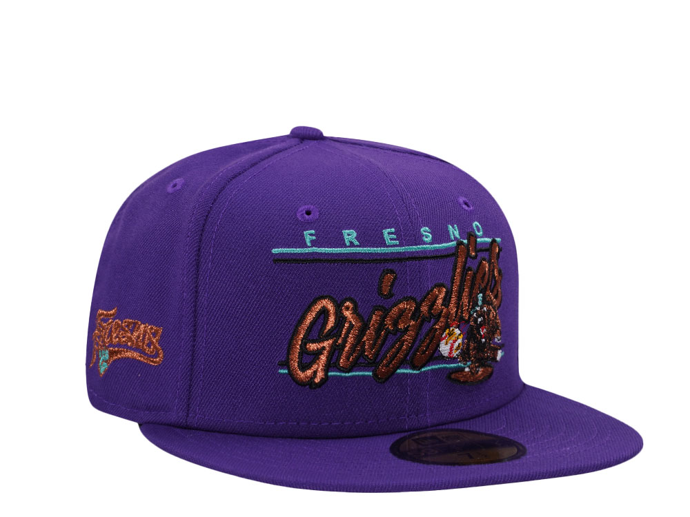 New Era Fresno Grizzlies Purple Prime Edition 59Fifty Fitted Cap