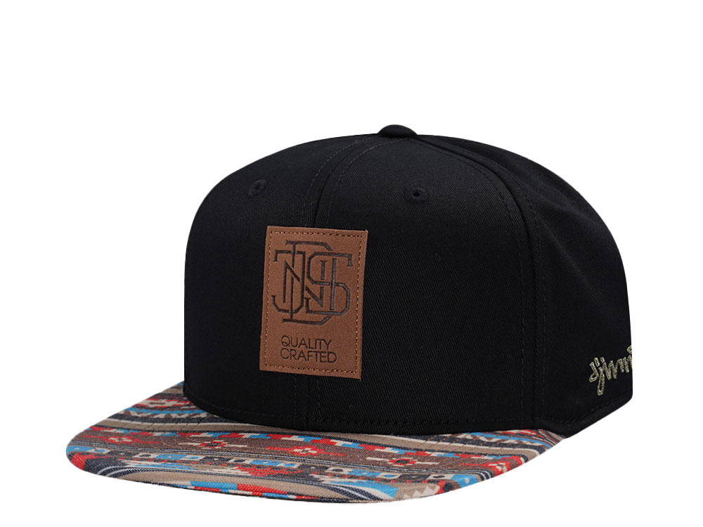 Djinns Aztec Black 6 Panel Snapback Cap