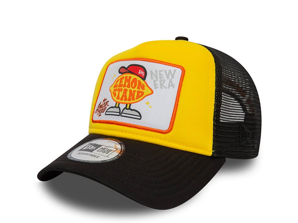 New Era Lemon Stand Patch Trucker A Frame Snapback Cap