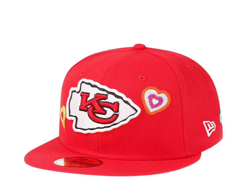 New Era Kansas City Chiefs Red Chainstitchheart Edition 59Fifty Fitted Casquette