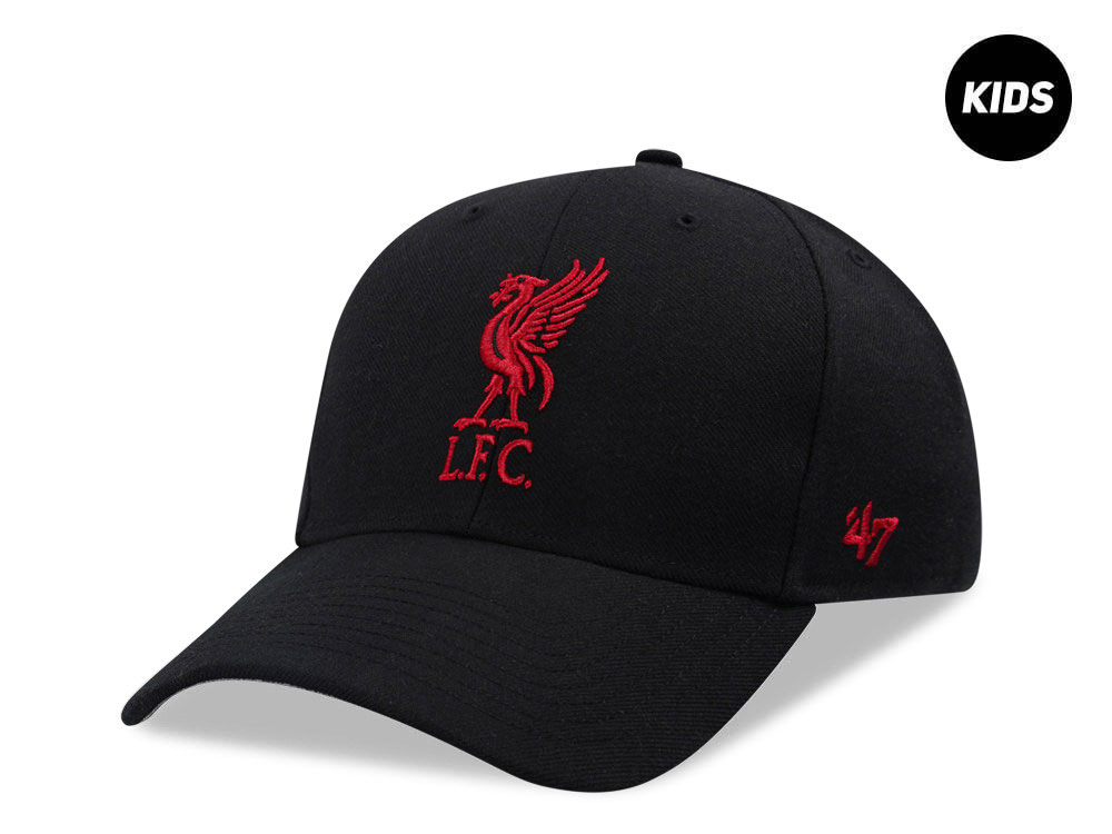 47Brand Liverpool FC Black and Red MVP Strapback Hat