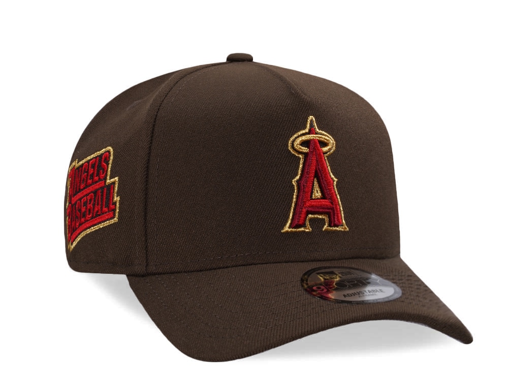 New Era Anaheim Angels Brown Gold 9Forty A Frame Snapback Hat