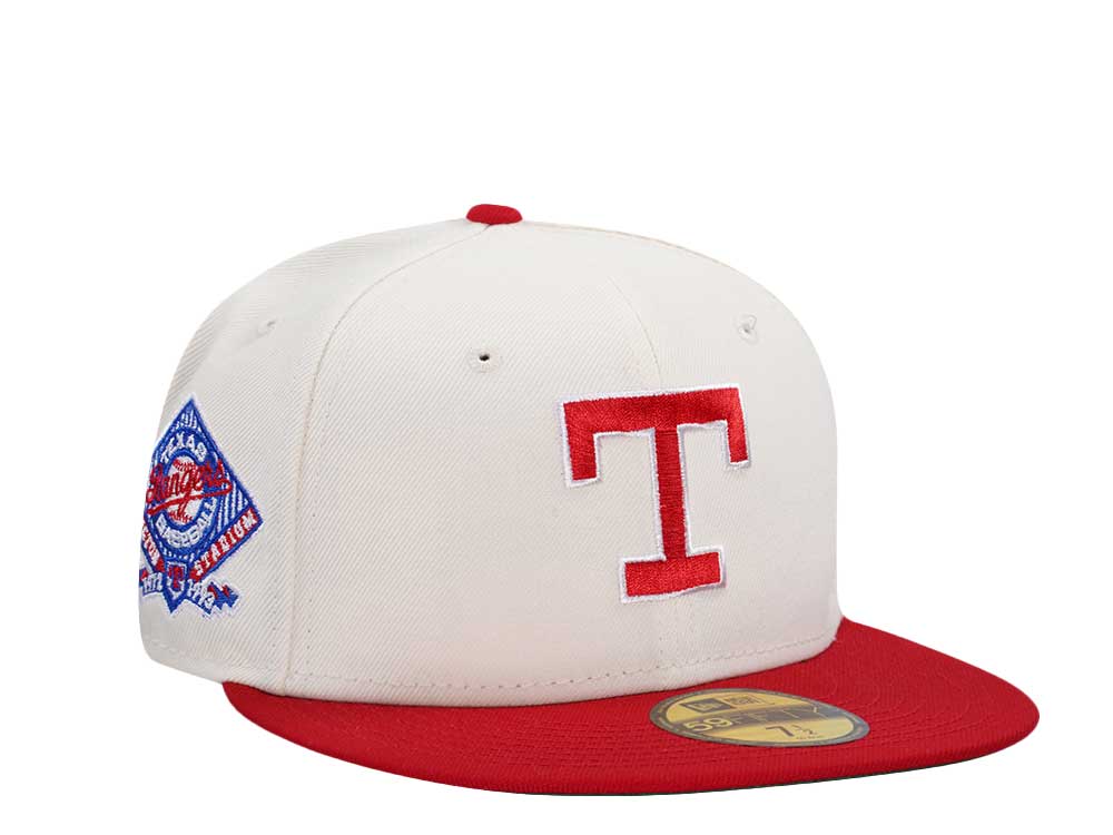 New Era Texas Rangers Arlington Stadium Chrome Throwback Two Tone Edition 59Fifty Fitted Cap