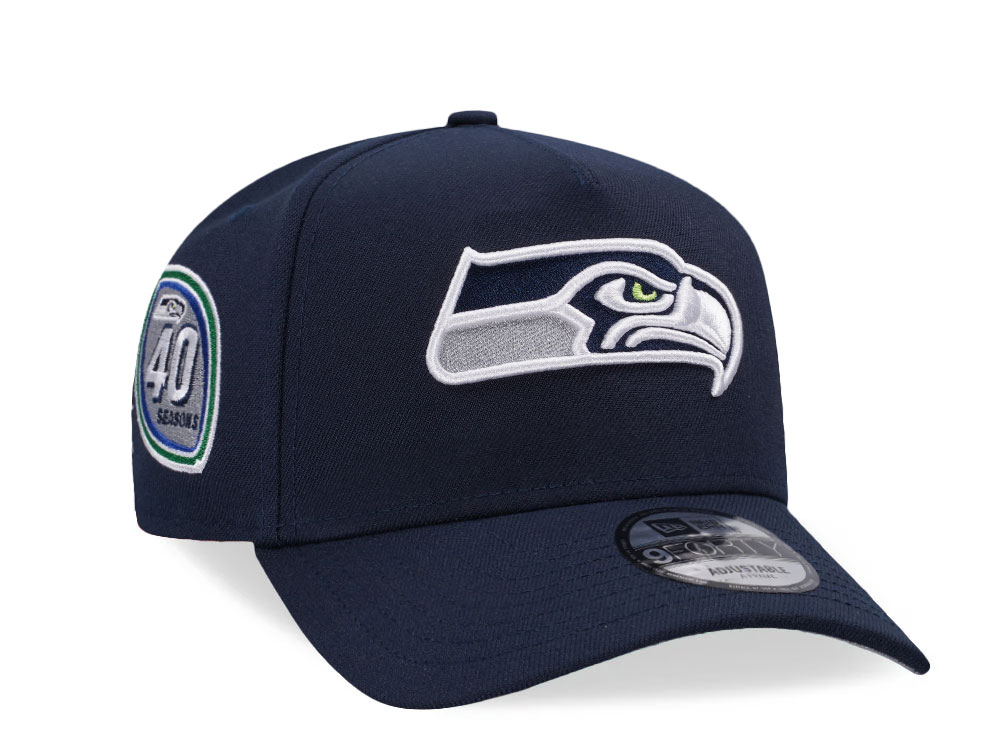 New Era Seattle Seahawks 40 Seasons Navy 9Forty A Frame Snapback Hat