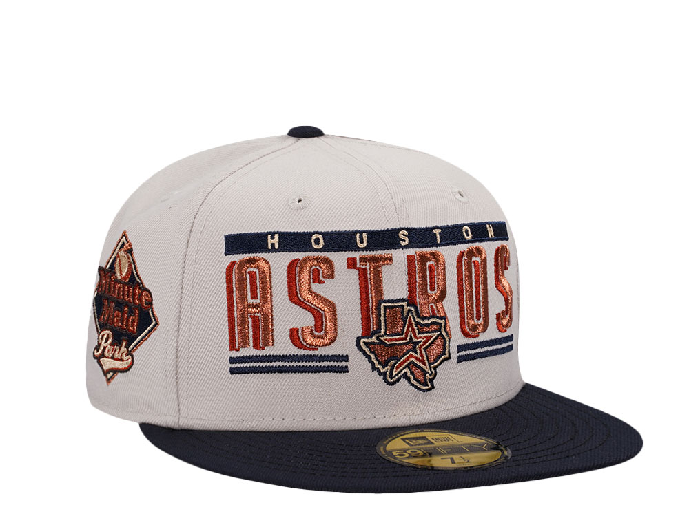 New Era Houston Astros Minute Maid Park Stone Two Tone Throwback Edition 59Fifty Fitted Hat