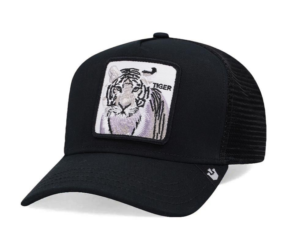 Goorin Bros The White Tiger Black White Trucker Snapback Cap