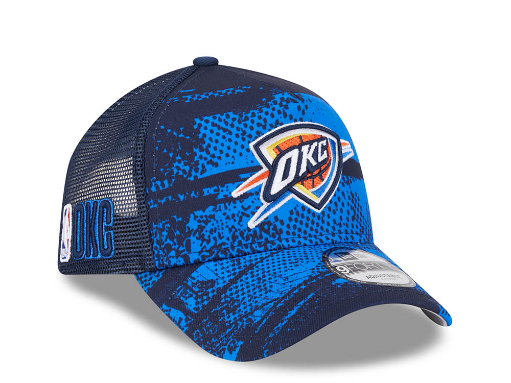 New Era Oklahoma City Thunder NBA Tip Off 2024 Trucker 9Forty A Frame Snapback Cap