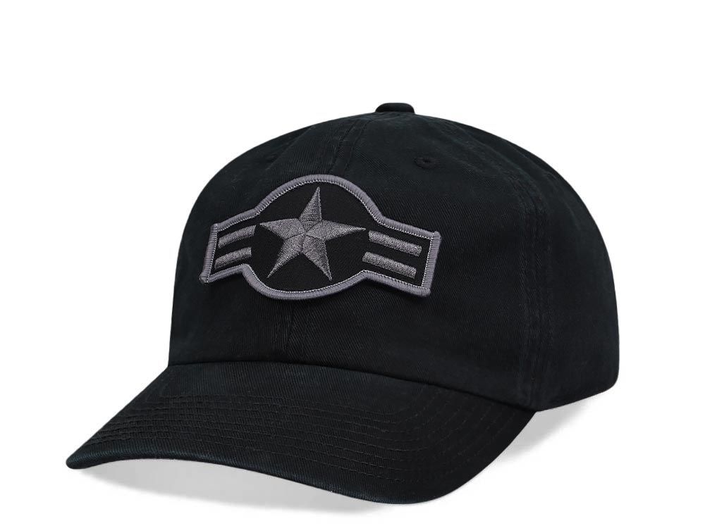 American Needle Americana Black Dadhat Strapback Hat