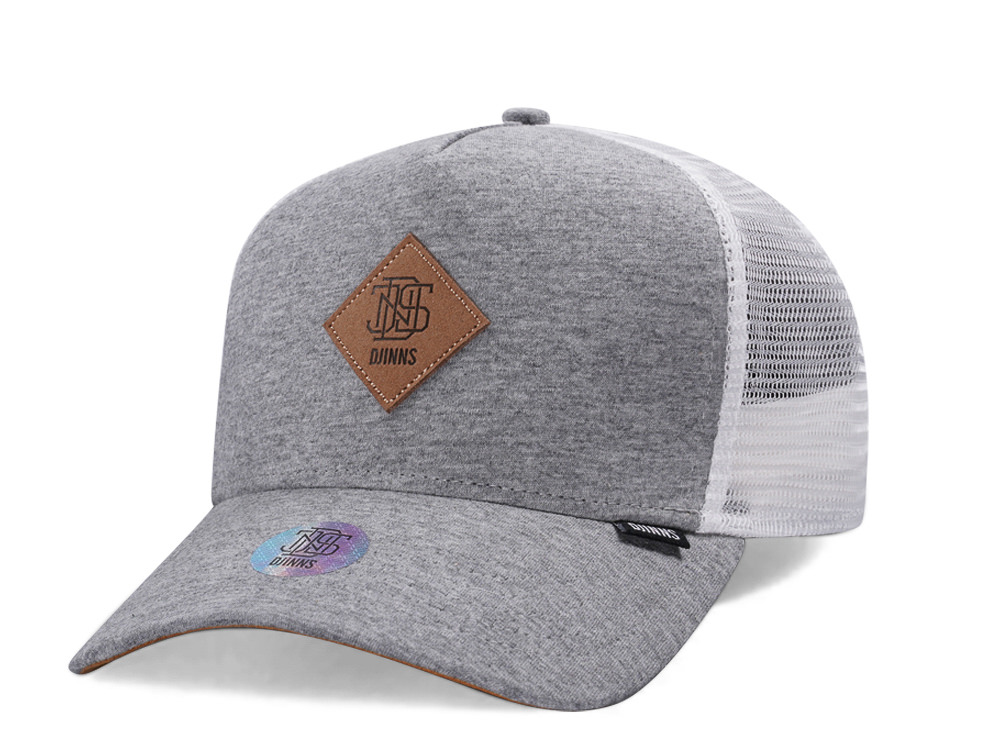 Djinns Jersey Gray White Trucker Snapback Cap