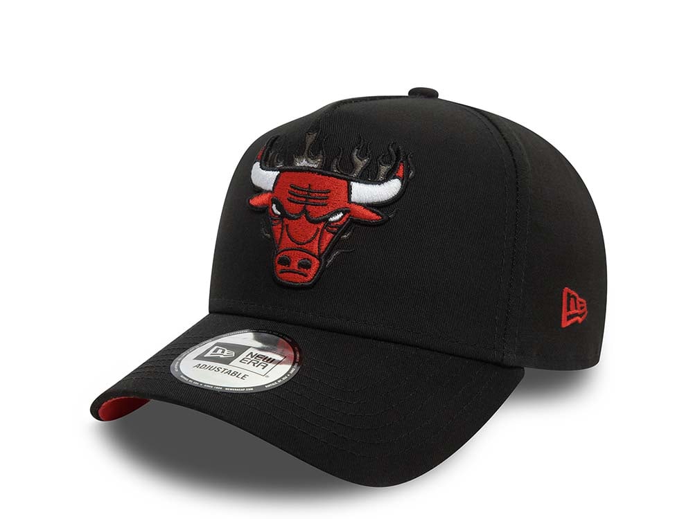 New Era Chicago Bulls Flame Edition Black 9Forty A Frame Snapback Cap