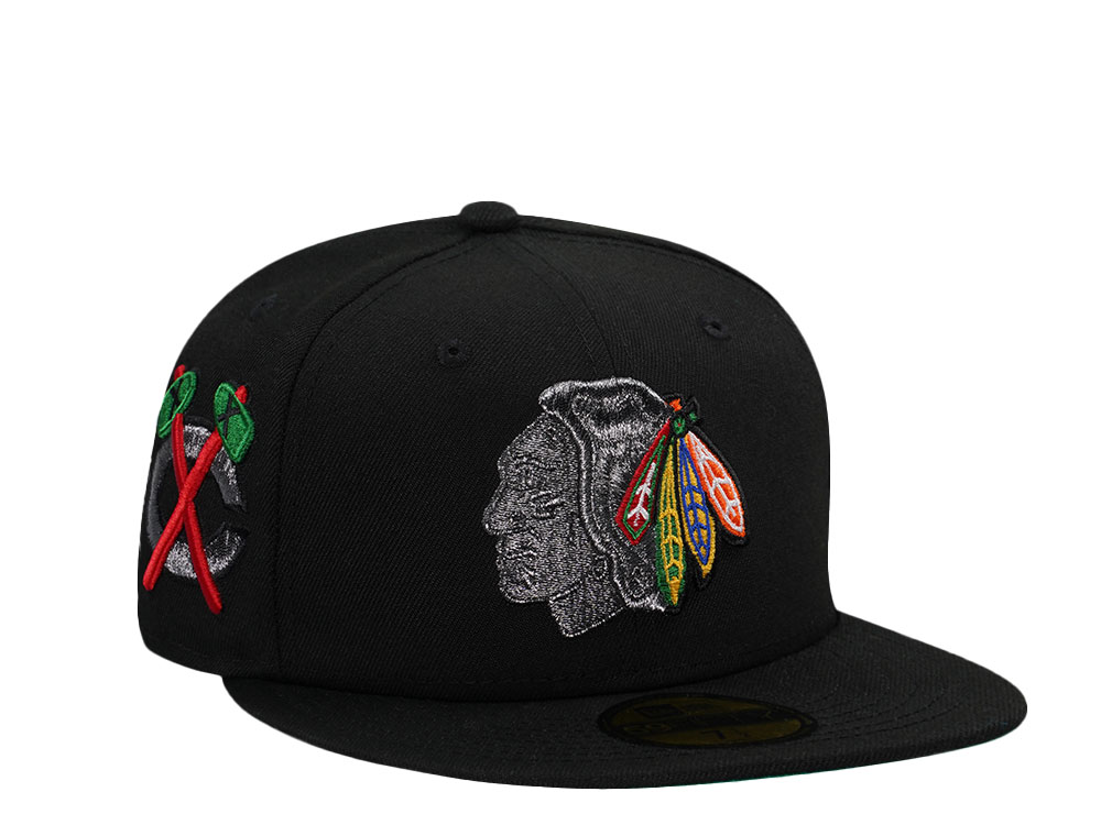 New Era Chicago Blackhawks Black Pewter Prime Edition 59Fifty Fitted Cap