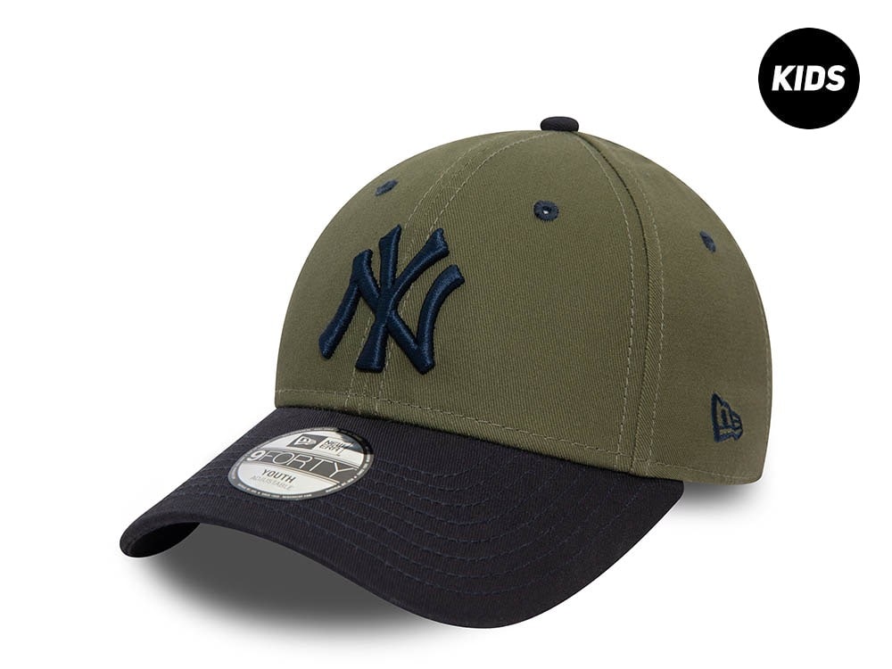 New Era New York Yankees Olive Two Tone Kids 9Forty Strapback Hat