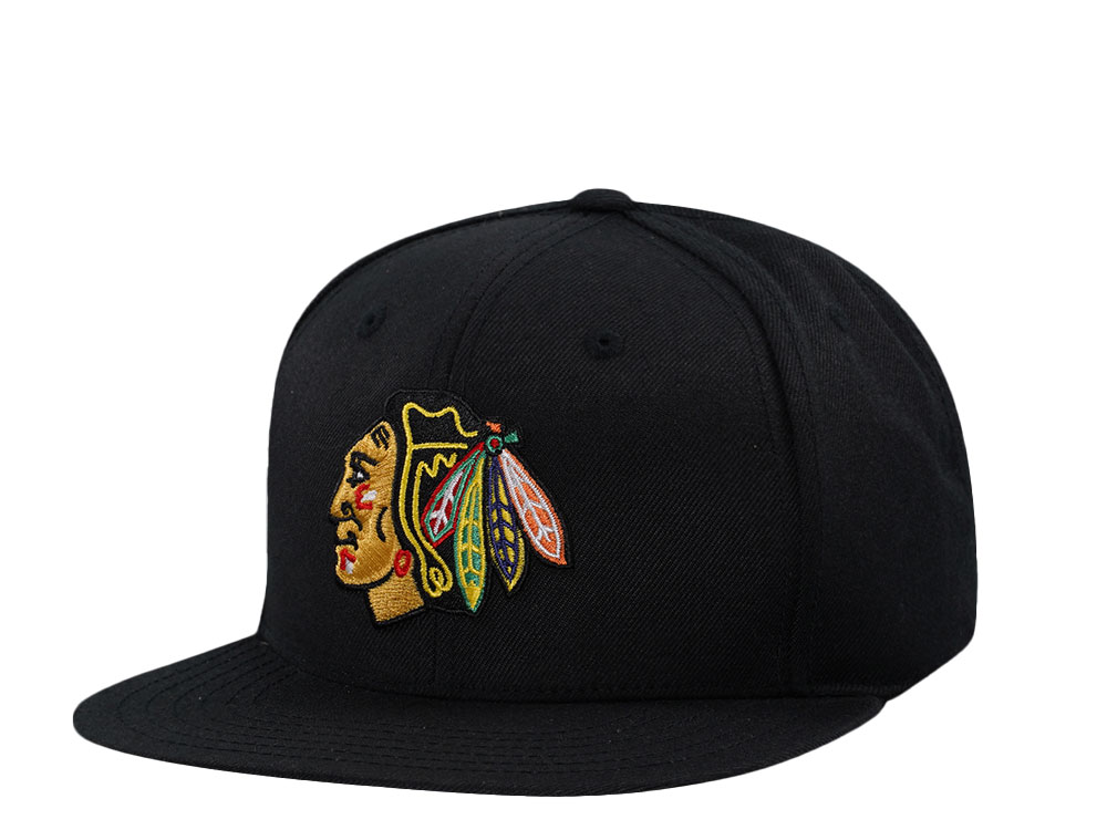 American Needle Chicago Blackhawks 400 Series Black Snapback Hat