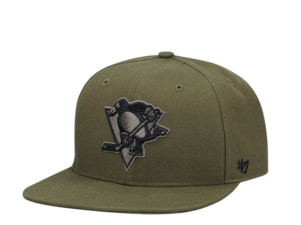 47Brand Pittsburgh Penguins Sandalwood Ballpark Camo Captain MVP Snapback Hat