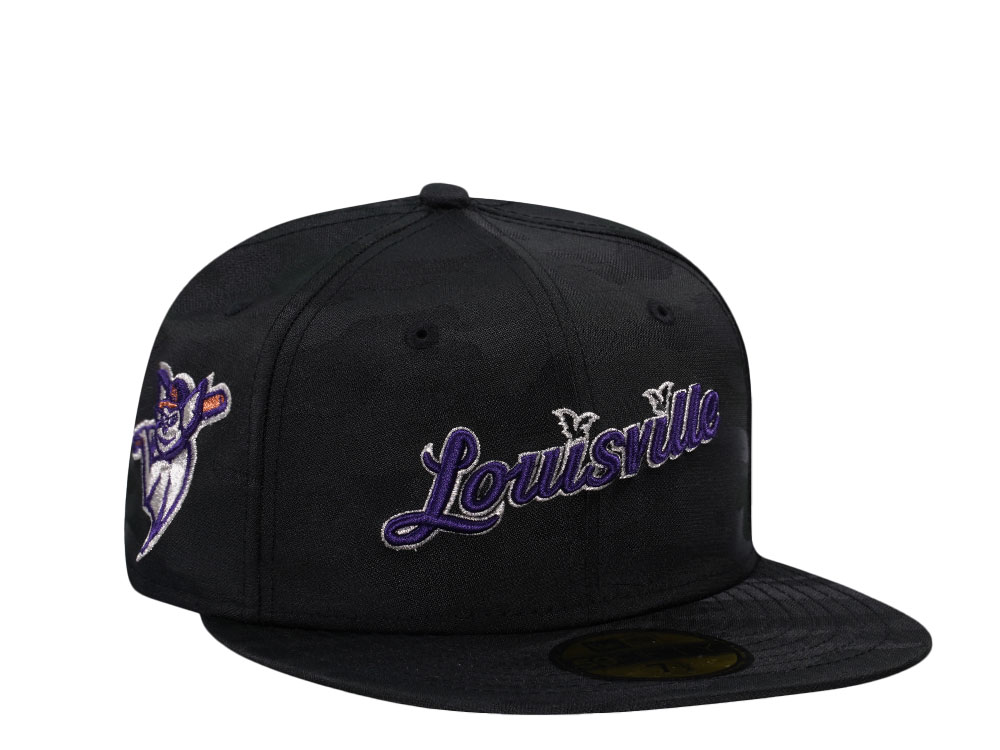 New Era Louisville Bats Horror Pack Midnight Camo Edition 59Fifty Fitted Cap