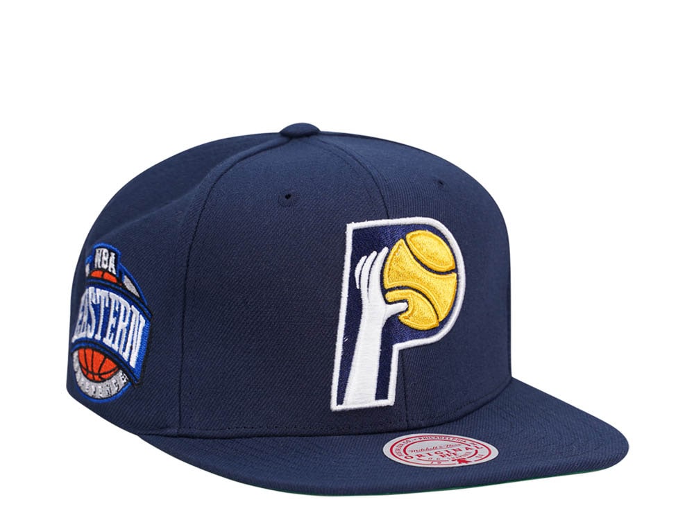 Mitchell & Ness Indiana Pacers Conference Patch Navy Snapback Cap