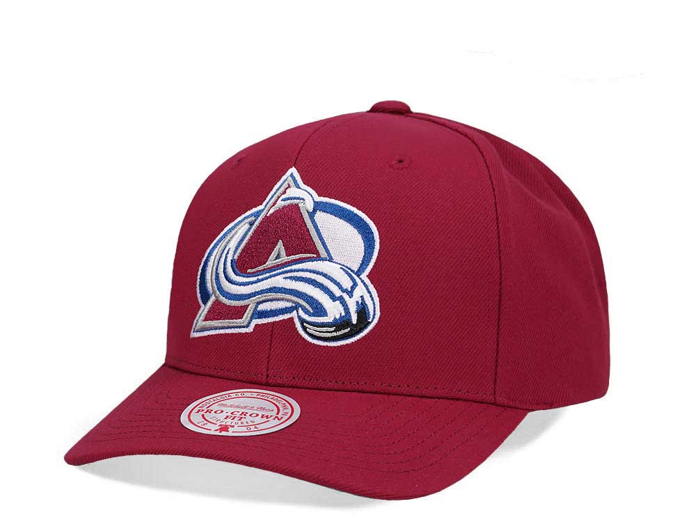 Mitchell & Ness Colorado Avalanche Team Ground 2.0 Pro Maroon Snapback Cap