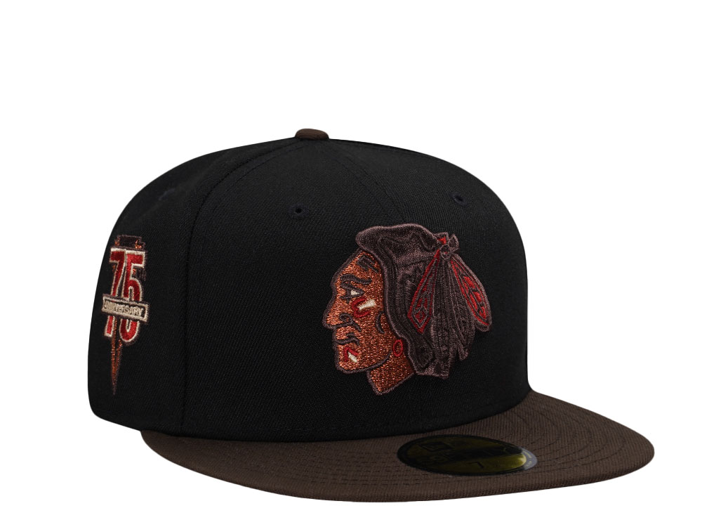 New Era Chicago Blackhawks 75th Anniversary Coffee Two Tone Edition 59Fifty Fitted Cap