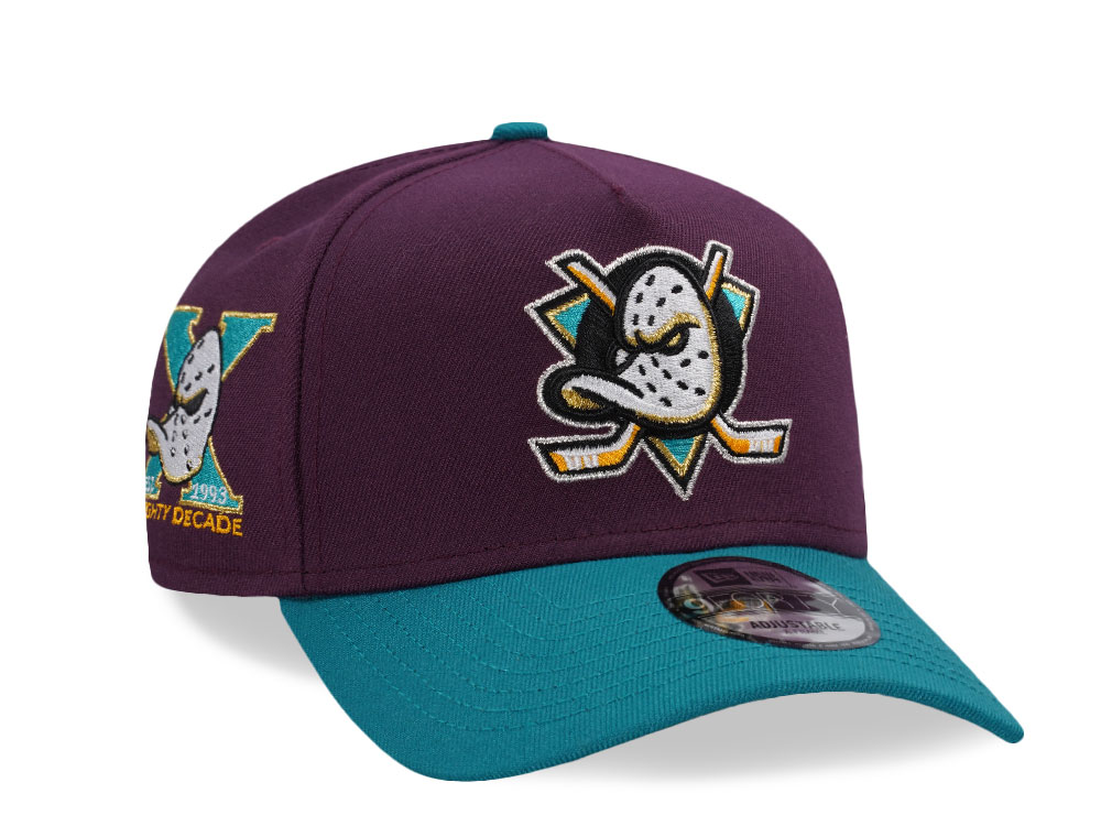 New Era Anaheim Ducks 10th Anniversary Throwback Edition 9Forty A Frame Snapback Cap