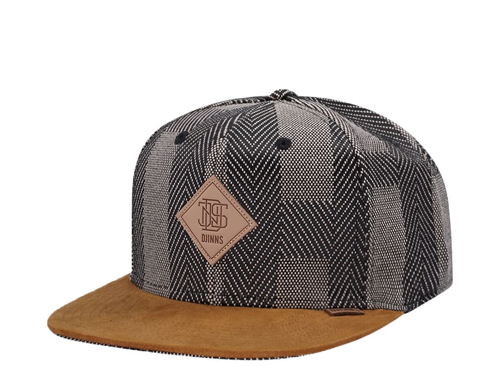 Djinns Hermecheck Gray 6 Panel Snapback Cap