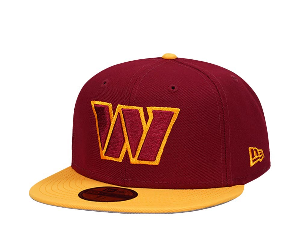 New Era Washington Football Team Maroon Gold Two Tone Edition 59Fifty Fitted Cap