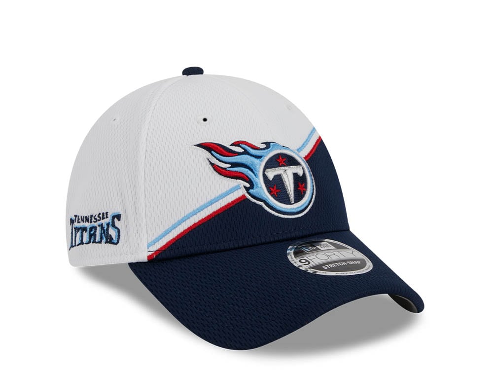 New Era Tennessee Titans NFL Sideline 2023 Navy White  9Forty Snapback Cap