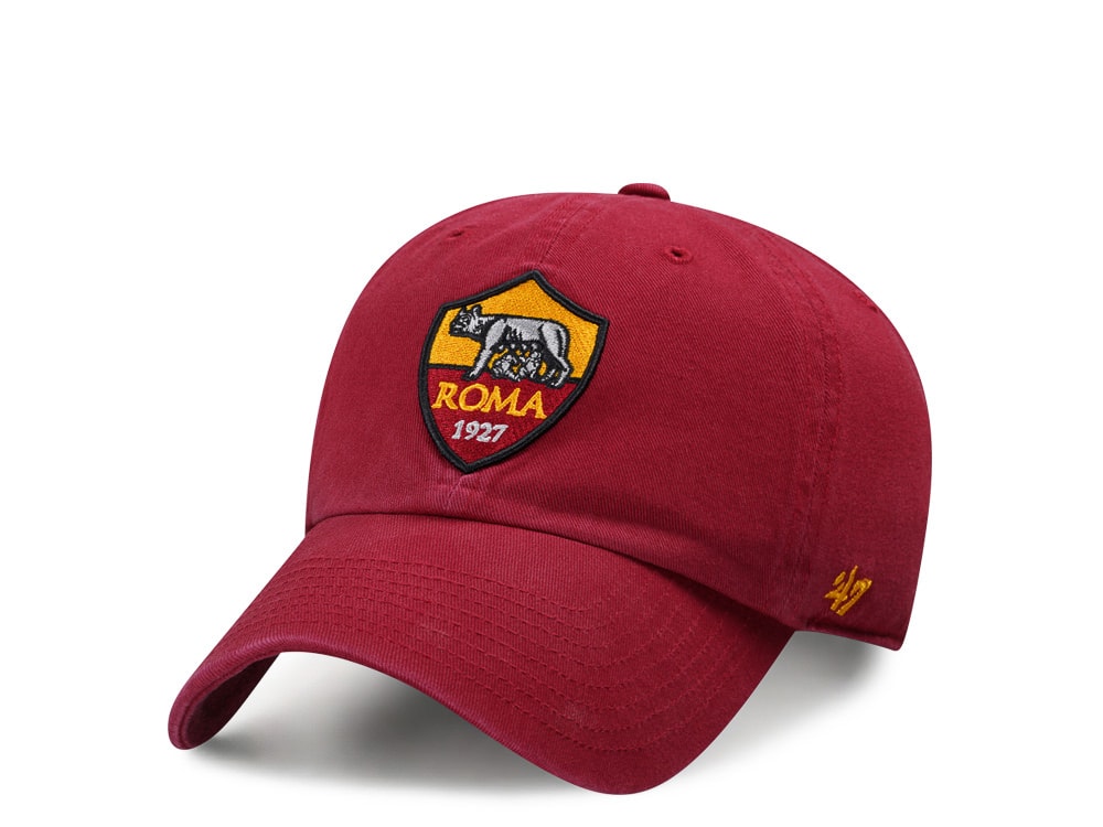 47Brand AS Roma Trojan Red Clean up Strapback Hat