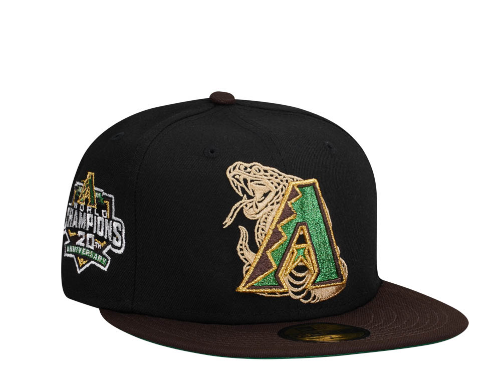 New Era Arizona Diamondbacks 20th Anniversary Black Heavy Metallic Two Tone Edition 59Fifty Fitted Cap