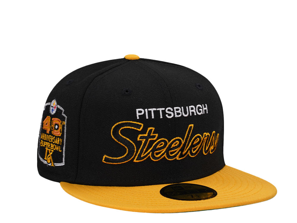 New Era Pittsburgh Steelers 40th Anniversary Super Bowl IX Two Tone Edition 59Fifty Fitted Hat