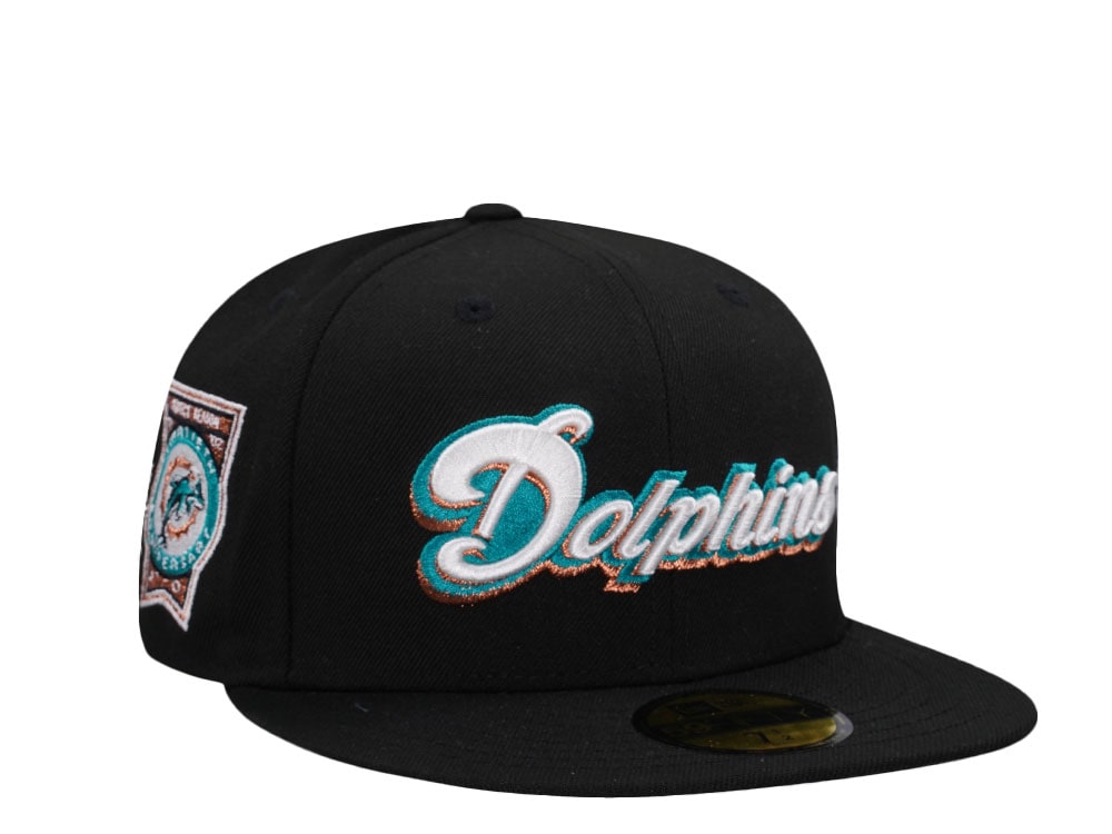 New Era Miami Dolphins Perfect Season Black Prime Edition 59Fifty Fitted Hat