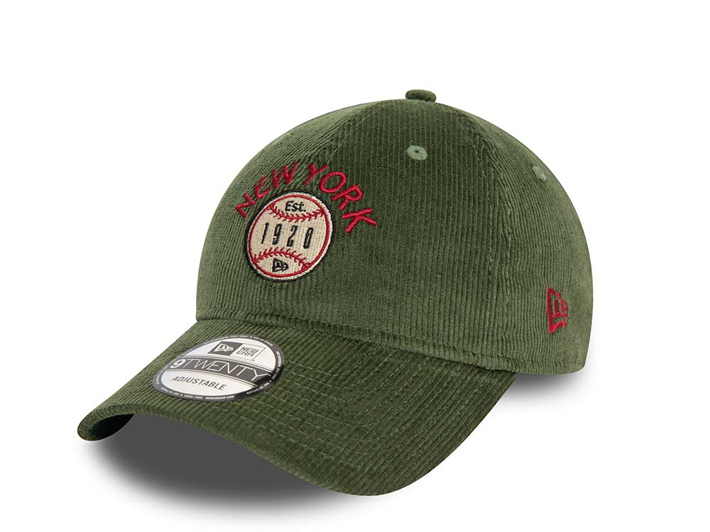 New Era Logo Cord Dark Green 9Twenty Strapback Hat